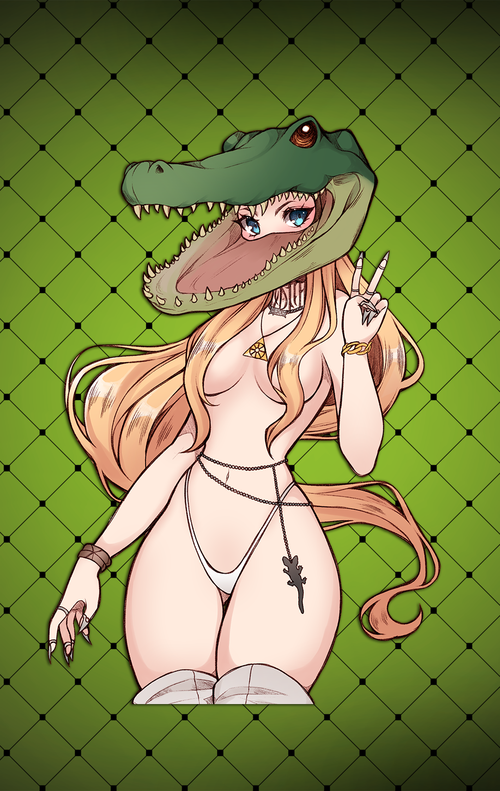 Alligator Jesus Sticker