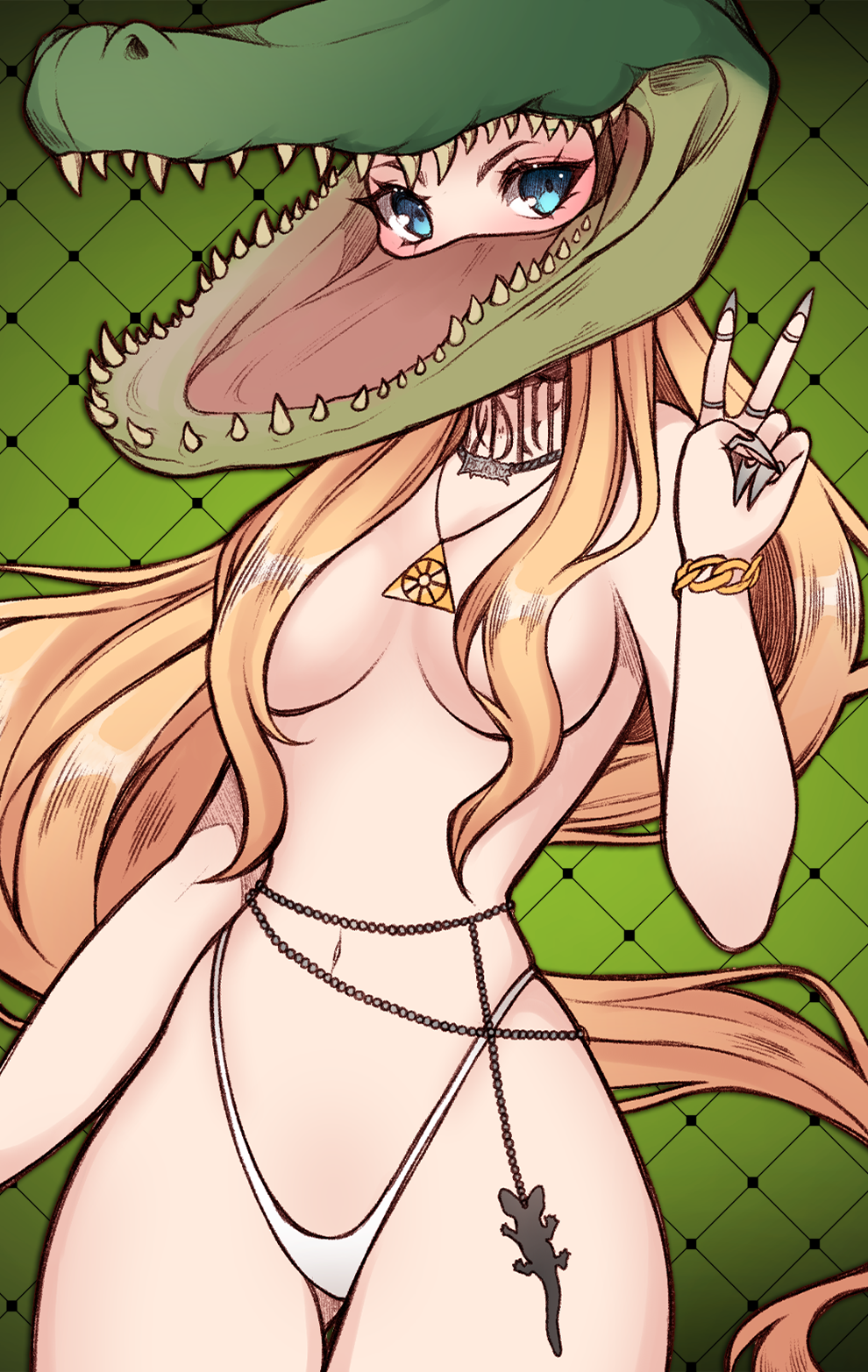 Alligator Jesus Sticker