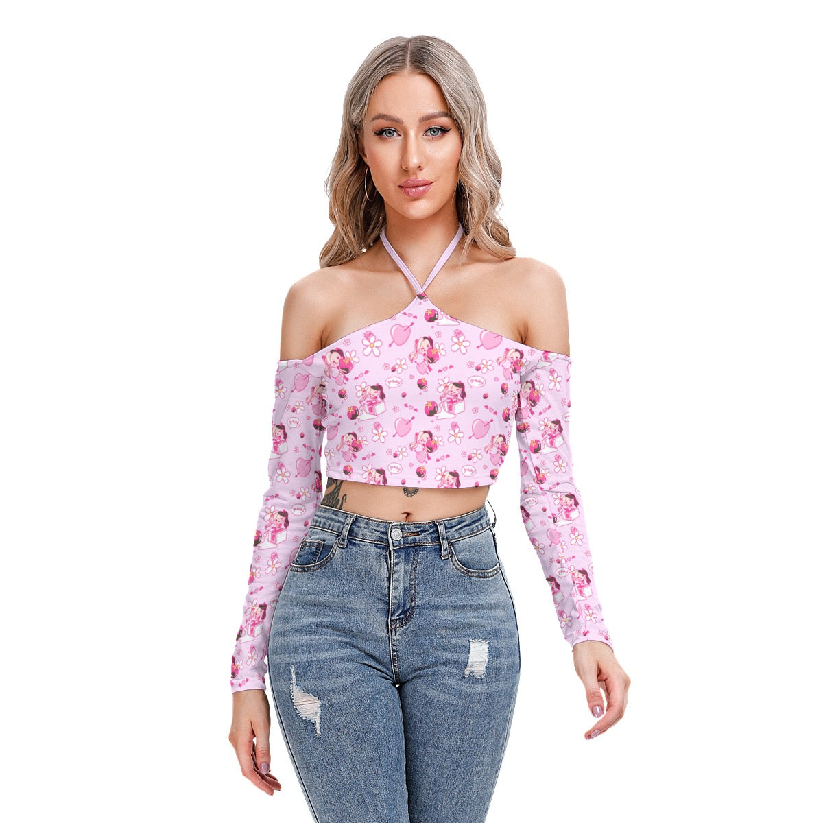 Strawberry Milky Halter Top